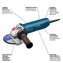 Load image into Gallery viewer, Bosch 5 In. Angle Grinder Variable Speed with Paddle Switch