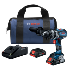 Load image into Gallery viewer, Bosch 18V EC Brushless Connected-Ready Brute Tough 1/2 In. Hammer Drill/Driver Kit with (2) CORE18V 4.0 Ah Compact Batteries