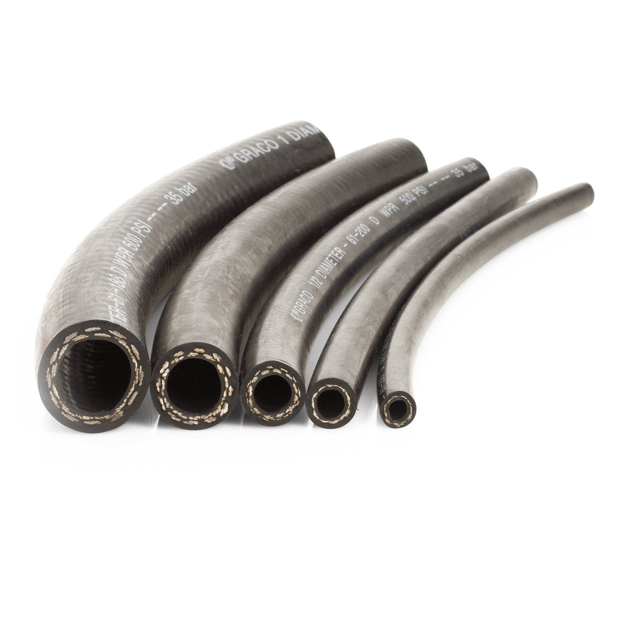 Torque Solution Nylon Braided Rubber Hose -6AN 50ft (0.34in ID)
