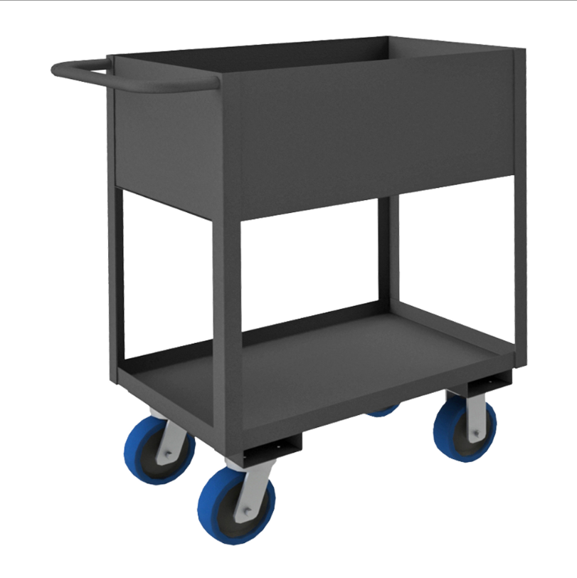 Durham RSC12 2436 2 3 6K 6PU 95 Stock Cart 2 Shelves With High Lips durham-rsc12-2436-2-3-6k-6pu-95-stock-cart-2-shelves-with-high-lips