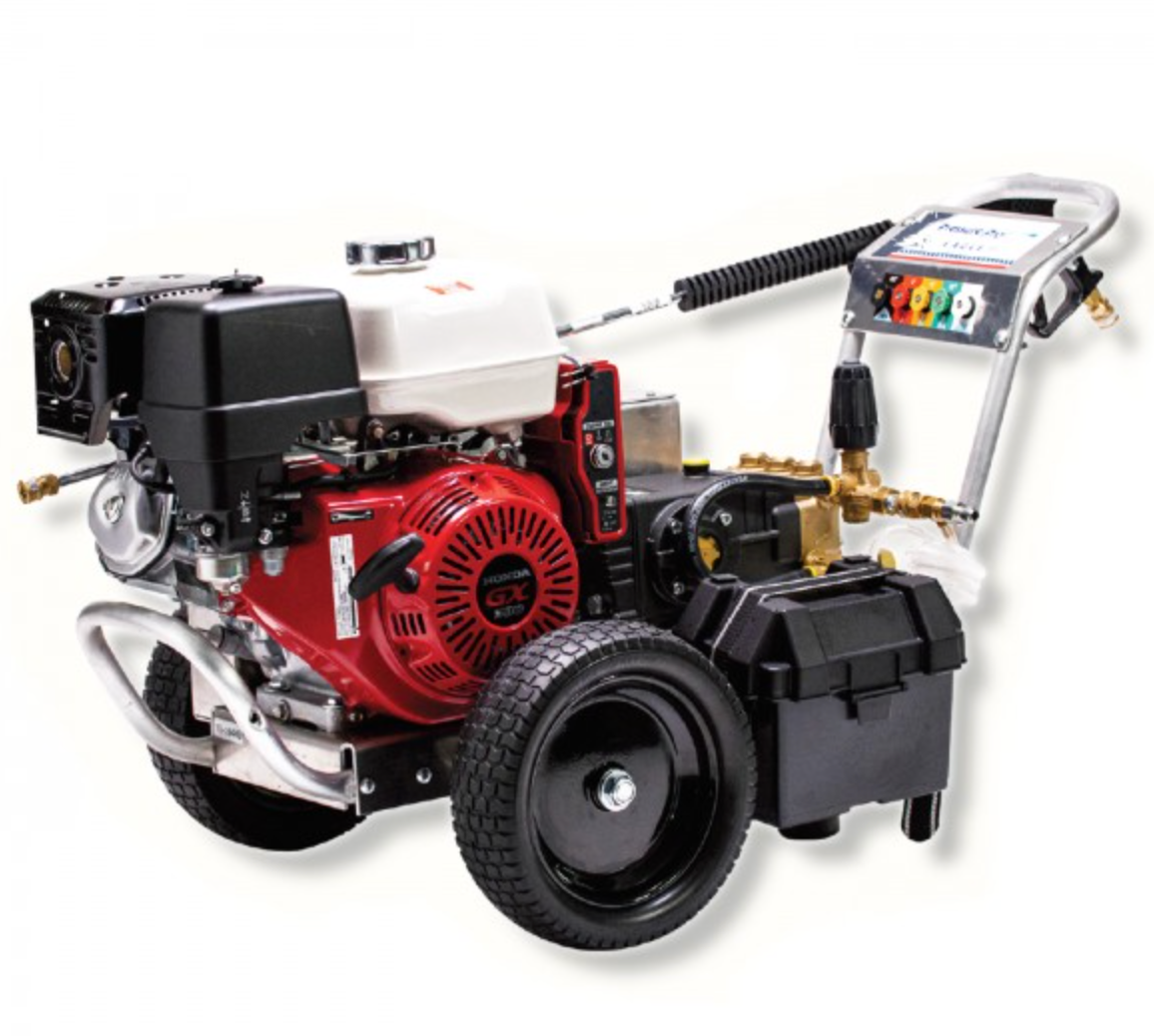 Electric start pressure washer with honda engine deals