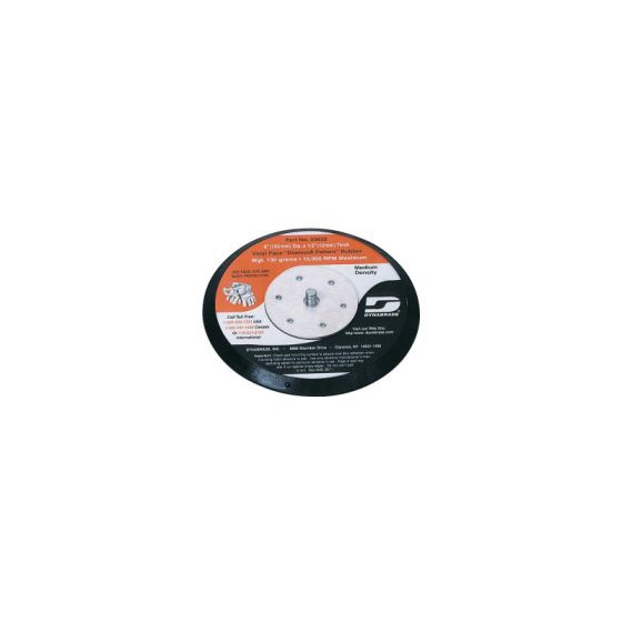 DYNABRADE® 50632 Non-Vacuum Disc Backing Pad, 6 in Dia, 5/16-24 Arbor/Shank, Rubber/Vinyl, PSA Attachment