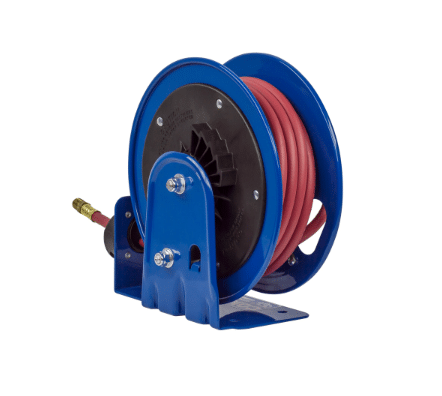 COXREELS P-LP-450 Industrial Grade Spring Driven Hose Reel with 1/2X 50'Air  Hose