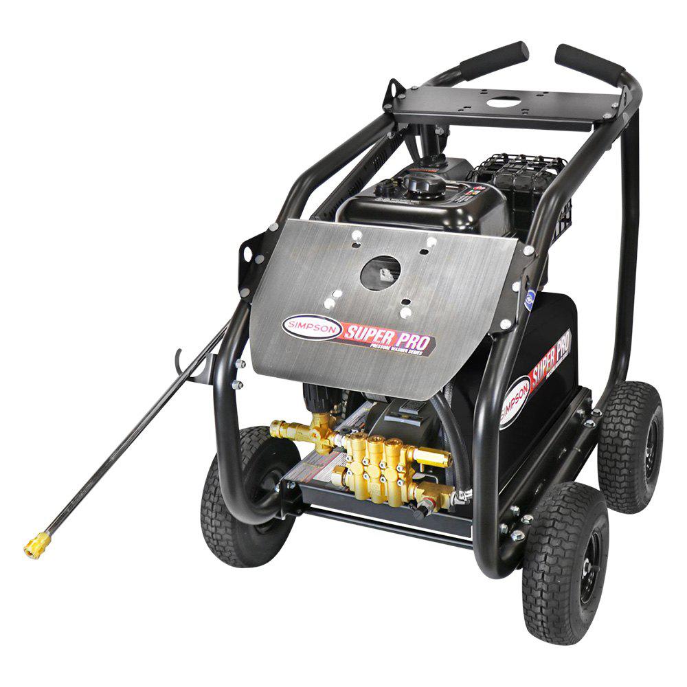 Simpson SuperPro Roll-Cage 4400 PSI at 4.0 GPM 420 cc with AAA Triplex Plunger Pump Cold Water Pressure Washer