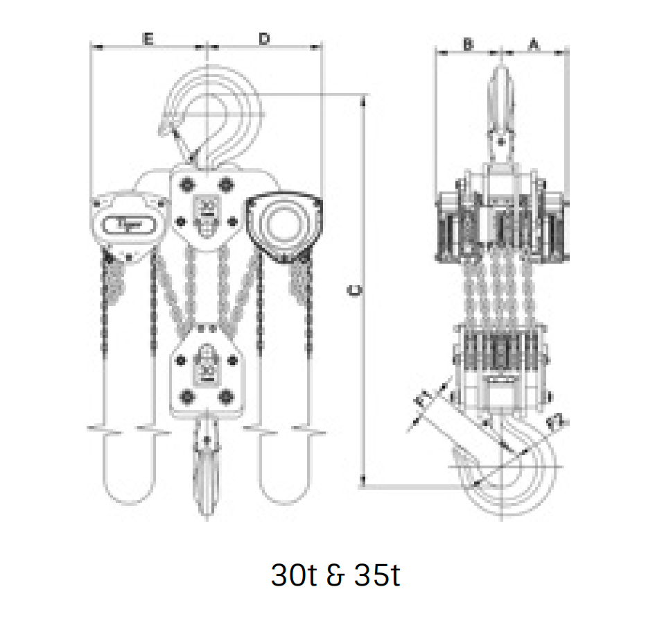 2 Ton x 10' Lift, Tiger Lifting PROCB Manual Chain Block