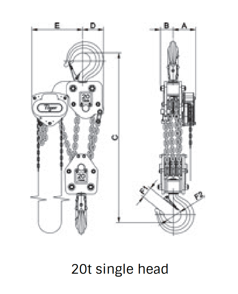 3 Ton x 10' Lift, Tiger Lifting PROCB Manual Chain Block