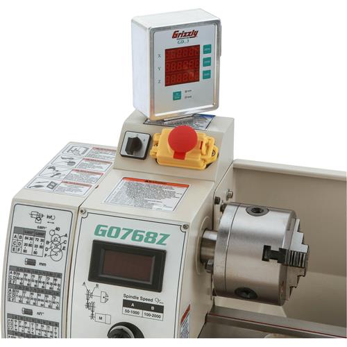Grizzly Industrial 8 x 16 Variable Speed Lathe with X Z Axis DRO