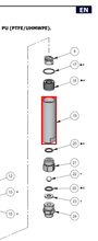 Load image into Gallery viewer, Binks 0115-010056 LOWER PUMP TUBE -- Ref 19, MX412 &amp; MXL412 Pump Manual 77-3202 EN [ English ]