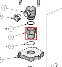 Load image into Gallery viewer, Binks 0115-010062 PACKING ADAPTER -- Ref 5, MX412 &amp; MXL412 Pump Manual 77-3202 EN [ English ]