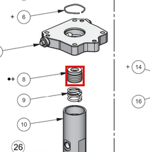 Load image into Gallery viewer, Binks 0115-010171 UPPER PACKING SET (PTFE/LEATHER) -- Ref 8 •+, MX412 &amp; MXL412 Pump Manual 77-3202 EN [ English ]