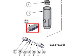 Load image into Gallery viewer, Binks 0115-010256 FX4 CHECK VALVE ASSEMBLY - FXL4 ONLY -- Ref 26, MX412 &amp; MXL412 Pump Manual 77-3202 EN [ English ]