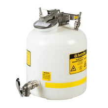 Load image into Gallery viewer, White HPLC Disposal Can with Faucet | Quick-Disconnect, 5 Gal | 12771 | Justrite - image 1