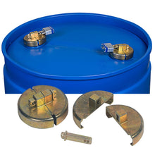 Load image into Gallery viewer, Drum Lock Set for Plastic Drums, two units fit two-inch bung, two lock bars. No padlocks. - 08509 - image 1