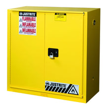 Load image into Gallery viewer, Yellow 40 Gallon Combustibles Safety Cabinet | 1 Bi-Fold Self-Close Door | 893090 | Justrite - image 1