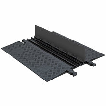 Load image into Gallery viewer, 3-Channel Low Profile Cable Protector System, ADA, Protects up to .75" Dia. Lines, Black, Guard Dog | GD3X75-B/B - GD3X75-B/B - image 1