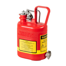 Load image into Gallery viewer, Red Poly Safety Can | 1 Gallon Oval, Bottom Self-Close | 14169 | Justrite - image 1