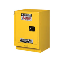 Load image into Gallery viewer, Yellow 15 Gal Under Fume Hood Safety Cabinet | 1 Self-Close Door, Lt Hinge | 882430 | Justrite - image 1
