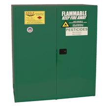 Load image into Gallery viewer, Green 110 Gal Pest Two Drum Vertical Safety Cabinet Man | PEST1955X | Justrite - image 1