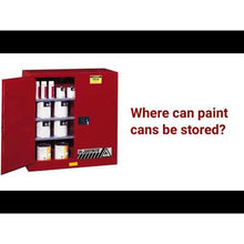Load image into Gallery viewer, Yellow 60 Gallon Combustibles Safety Cabinet | 2 Self-Close Doors | 894530 | Justrite - image 1