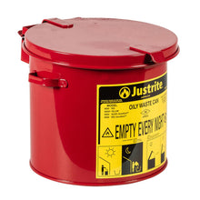 Load image into Gallery viewer, Red 2 Gallon Countertop Oily Waste Can | 09200 | Justrite - image 1