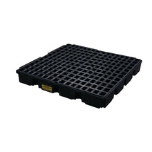 Load image into Gallery viewer, Black 4 Drum Modular Spill Containment Platform With Drain | 1635BD - 1635BD - image 1