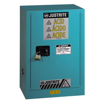 Load image into Gallery viewer, Blue 15 Gal Under Fume Hood Corrosives Cabinet | 1 Door, Right Hinge, Manual | 8825022 | Justrite - image 1