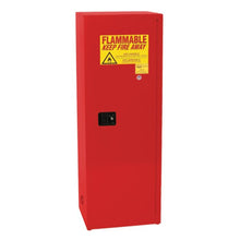 Load image into Gallery viewer, Red 24 Gal Flammable Liquid Cabinet | Space Saver | 3 Shelves, 1 Door, Self Close | 2310XRED - 2310XRED - image 1