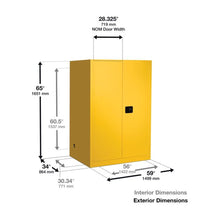 Load image into Gallery viewer, Gray 110 Gal Cabinet With Drum Rollers | 2 Manual-Close Doors | 899163 - 899163 - image 1