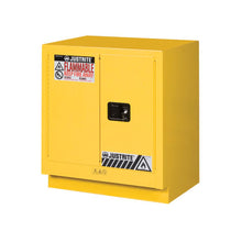 Load image into Gallery viewer, Yellow 19 Gal Under Fume Hood Safety Cabinet | 2 Manual-Close Doors | 883000 | Justrite - image 1