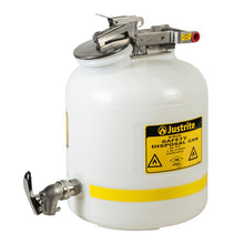 Load image into Gallery viewer, HDPE Liquid Disposal Safety Can w/ Faucet | White, 5 Gal | 12772 | Justrite - image 1