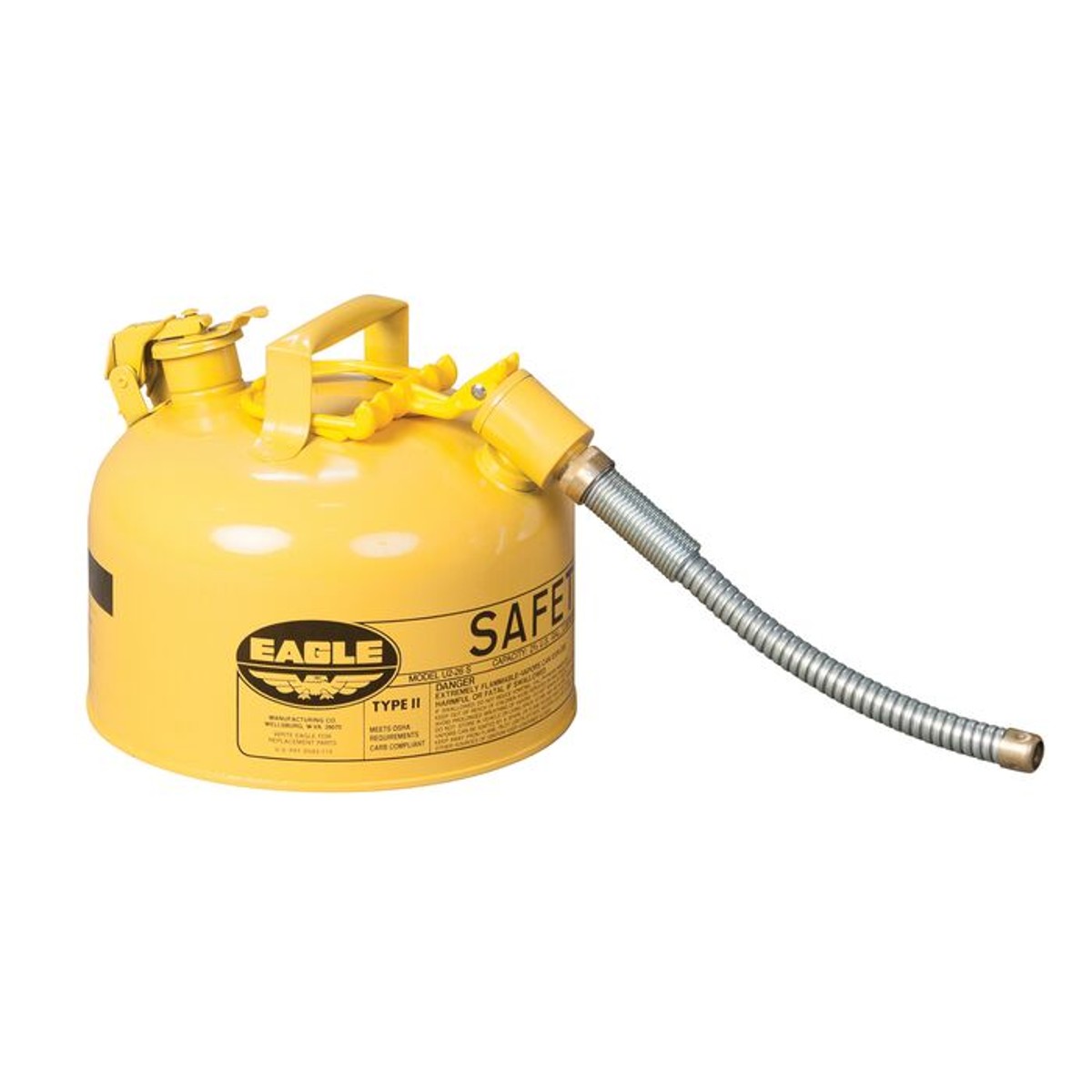Clean Yellow Tag 2.5 Gal Yellow Metal Steel Safety Can for Diesel | Type II | U226SX5Y