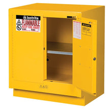 Load image into Gallery viewer, Yellow 19 Gal Under Fume Hood Safety Cabinet | 2 Self-Close Doors | 883020 | Justrite - image 1