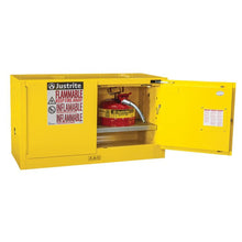 Load image into Gallery viewer, Yellow 17 Gallon Flammable Safety Cabinet | 2 Self-Close Doors | 891720 | Justrite - image 1
