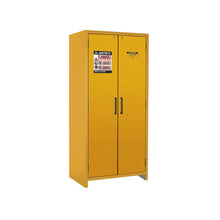 Load image into Gallery viewer, Yellow 30 Gallon 90-Minute EN Flammable Safety Cabinet | 2 Hybrid-Close Doors | 22605 | Justrite - image 1
