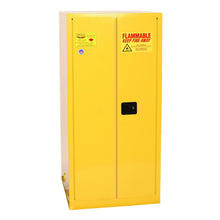 Load image into Gallery viewer, 55 Gal Yellow One Drum Vert Safety Cabinet | Man. Close | 1926X | Justrite - image 1