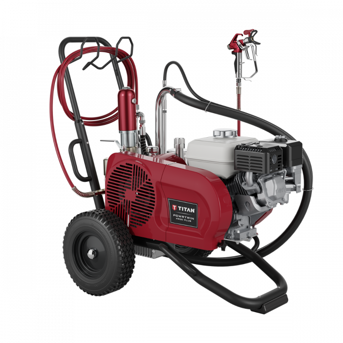 Titan PowrTwin 4900 Plus 3300 PSI @ 1.50 GPM Gas Airless Paint Sprayer - Cart (For California customers only)