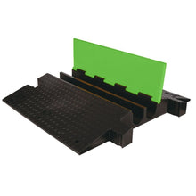 Load image into Gallery viewer, 2-Channel Yellow Jacket® Extreme Heavy-Duty Cable Protector for 3.75" Lines, Black/ Hi-Viz Green - YJ2-400-B/FLG | Checkers-Safety - image 1