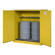 Load image into Gallery viewer, Yellow 110 Gal Cabinet With Drum Rollers | 2 Manual-Close Doors | 899160 | Justrite - image 1