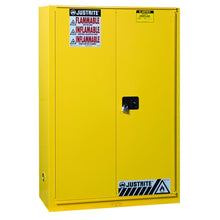 Load image into Gallery viewer, Yellow 60 Gallon Combustibles Safety Cabinet | 1 Bi-Fold Door | 894590 | Justrite - image 1
