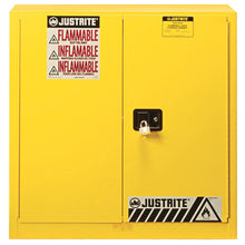 Load image into Gallery viewer, Yellow 40 Gallon Combustibles Safety Cabinet | 2 Manual-Close Doors | 893010 | Justrite - image 1