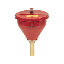 Load image into Gallery viewer, Red Drum Funnel w/ 6" Flame Arrester | Self-Close Cover, 2" Bung | 08207 | Justrite - image 1