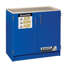 Load image into Gallery viewer, Blue Wood Laminate Undercounter Cabinet | 1 Shelf, 2 Door | 24140 | Justrite - image 1