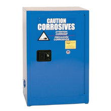 Load image into Gallery viewer, Blue 12 Gal 1 Shelf 1 Door Metal Corrosive Safety Cabinet Self Close | CRA1924X - CRA1924X - image 1