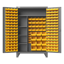 Load image into Gallery viewer, Durham Maintenance Cabinet, 12 Gauge, 4 Shelves, 165 Yellow Bins, 48 x 24 x 78 - image 1