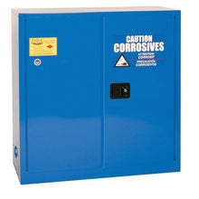 Load image into Gallery viewer, 30 Gal Blue Manual Close Metal Corrosive Safety Cabinet | 2 Door | CRA32X - CRA32X - image 1