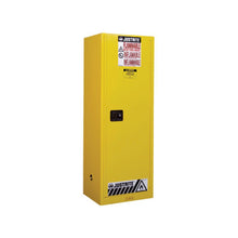 Load image into Gallery viewer, Sure-Grip® EX Slimline Flammable Safety Cabinet, 22 gallon, 1 manual close doors, Yellow | Justrite - image 1