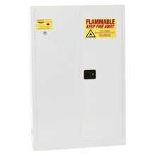Load image into Gallery viewer, White, 45 Gal Flammable Liquid Cabinet, 2 Shelves, 2 Door, Self Close | 4510XWHTE | Justrite - image 1