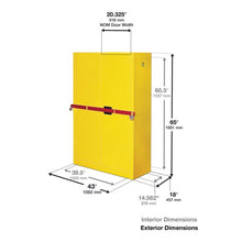 Load image into Gallery viewer, 45 Gal Blue Corrosives Safety Cabinet | High Security, Self-Close | SC29884B - SC29884B - image 2