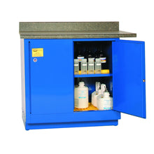 Load image into Gallery viewer, Blue 22 Gal Under Counter Metal Safety Cabinet Manual Close | CRA71X - CRA71X - image 2
