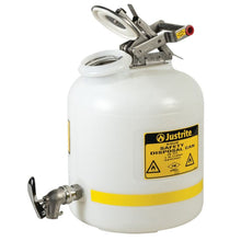 Load image into Gallery viewer, HDPE Liquid Disposal Safety Can w/ Faucet | White, 5 Gal | 12772 | Justrite - image 2